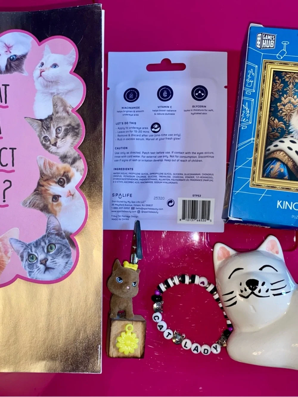 6 PC Cat Mom Gift Basket